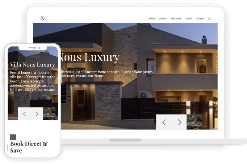 Websites by DimiCreative 2025 sample (6) NavisLuxury Portfolio Dimi Creative home page in both pc and phone view