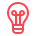 icon bulb in orange colour